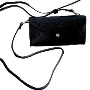 Willow & Thread/ Vegan leather /Wallet/ Crossbody bag/Belt bag/Convertible/Black